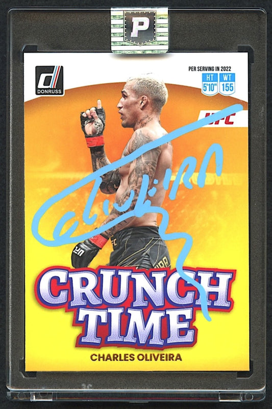Charles Oliveira Signed 2023 Donruss UFC Crunch Time #7 (PA Encapsulated)