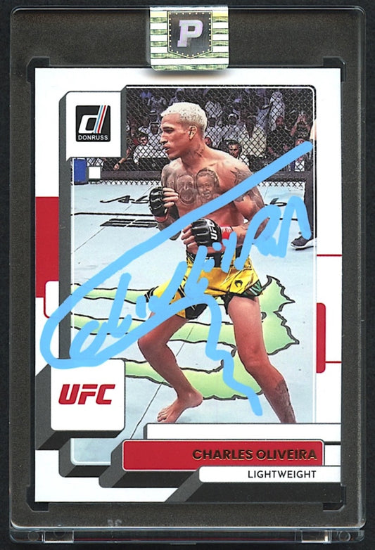 Charles Oliveira Signed 2023 Donruss UFC #158 (PA Encapsulated)