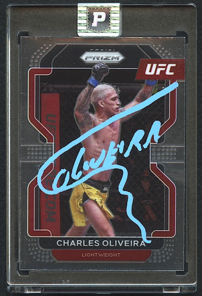 Charles Oliveira Signed 2022 Panini Prizm UFC #189 (PA Encapsulated)