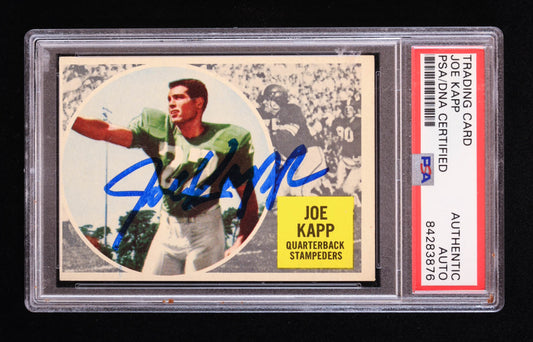 Joe Kapp Signed 1960 Topps CFL #25 RC (PSA) - Rookie Card