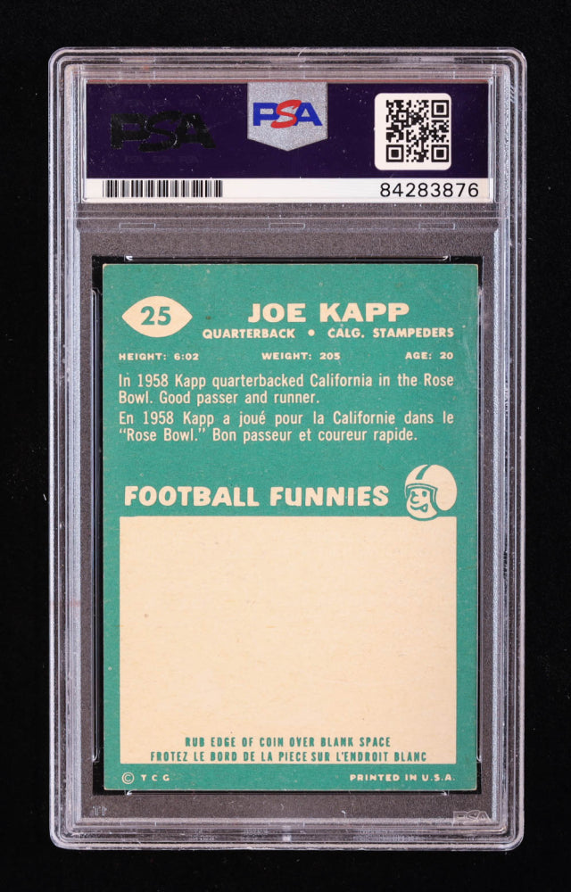 Joe Kapp Signed 1960 Topps CFL #25 RC (PSA) - Rookie Card