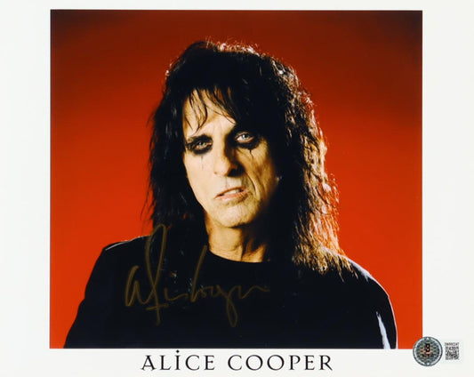 Alice Cooper Signed 8x10 Photo (Beckett) Beckett Witnessed