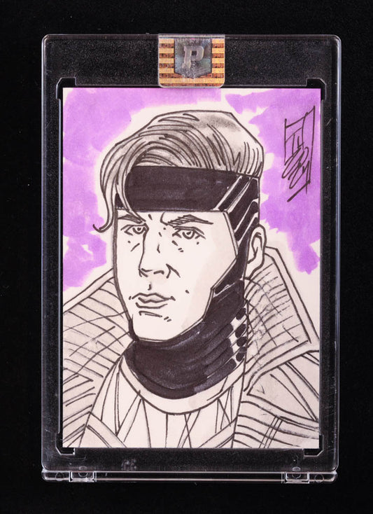 Gambit | Deadpool & Wolverine | Original Art Sketch Card by Tom Hodges (1/1 Original Art) One of One | Renowned Comic Book Artist