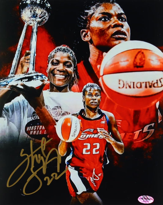 Sheryl Swoopes Signed Comets 8x10 Photo (Leaf)