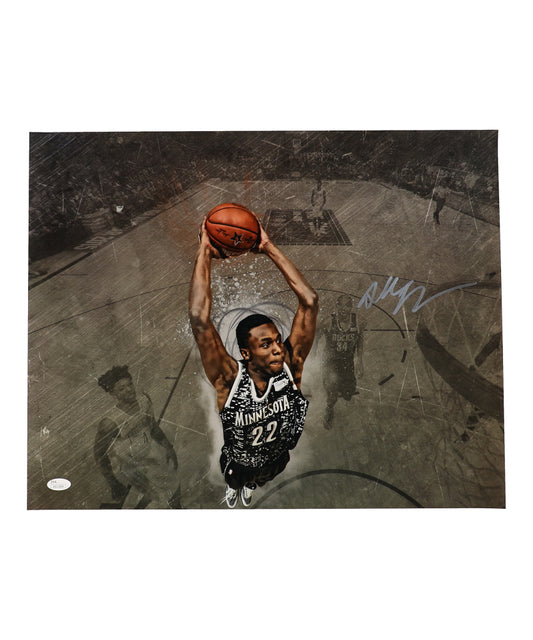 Andrew Wiggins Signed (JSA) Timberwolves 16x20 Photo - JSA Witnessed