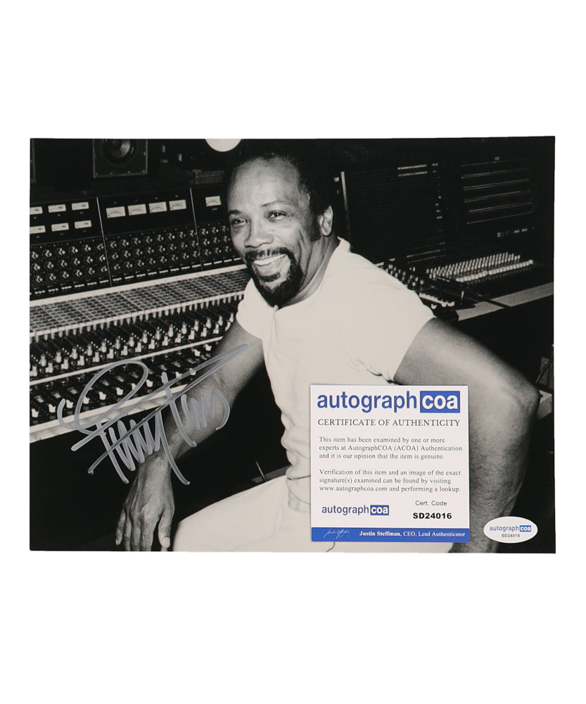 Quincy Jones Signed 8x10 Photo (ACOA)