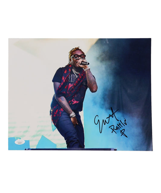 Gunna Signed (JSA) 11x14 Photo Inscribed "Pushin P"