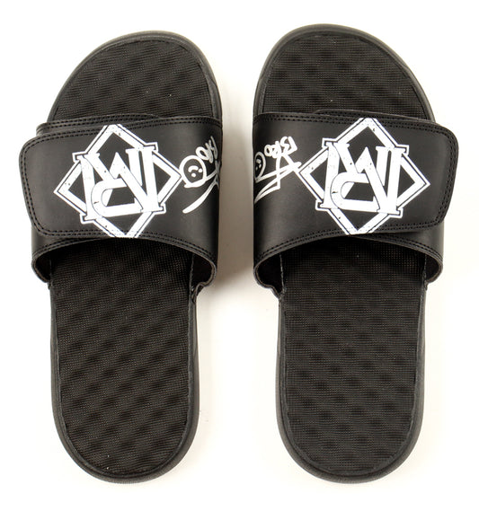 Matt Riddle Signed (JSA) Pair of WWE ISlide Sandals Inscribed "Bro" - Both Shoes Hand-Signed by Matt Riddle