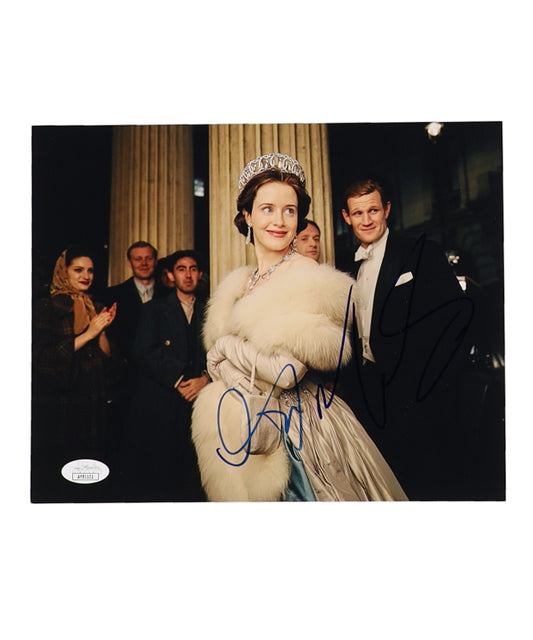 Claire Foy & Matt Smith Signed (JSA) "The Crown" 8x10 Photo