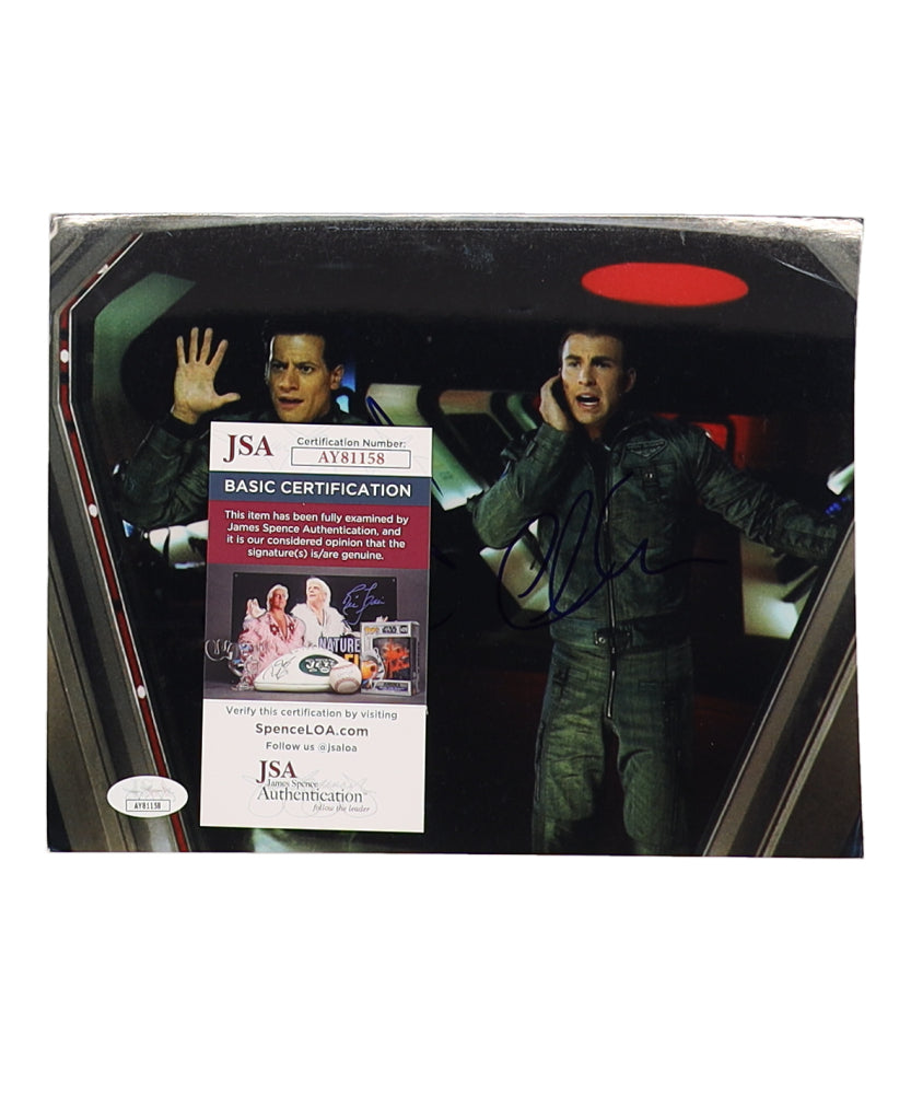 Ioan Gruffudd & Chris Evans Signed (JSA) "Fantastic Four" 8x10 Photo