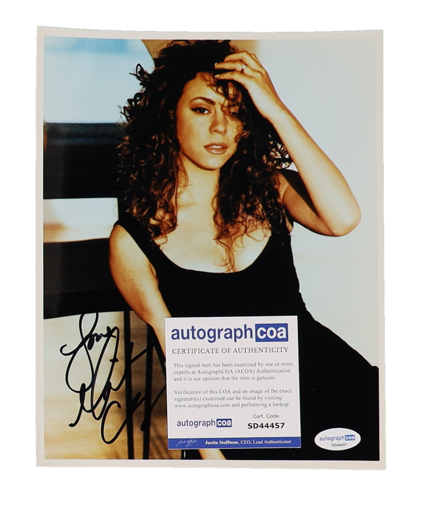 Mariah Carey Signed (ACOA) 8x10 Photo Inscribed "Love" - (AutographCOA)