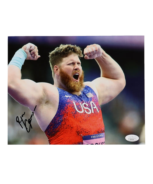 Ryan Crouser signed 8x10 Photo (JSA) 3x Olympic Gold Medalist for the Shot Put