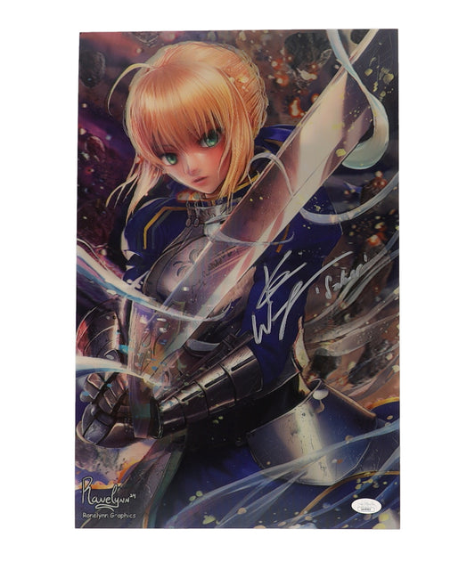 Kari Wahlgren Signed (JSA) "Fate" 11x16 Lenticular Poster Inscribed "Saber" - Saber