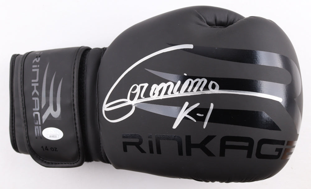 Jerome "Geronimo" Le Banner Signed (JSA)  Rinkage Boxing Glove Inscribed "K-1"