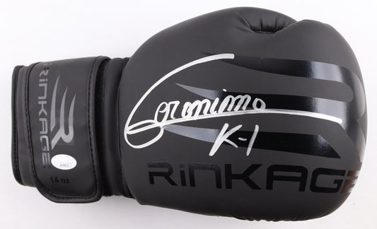 Jerome "Geronimo" Le Banner Signed (JSA)  Rinkage Boxing Glove Inscribed "K-1"