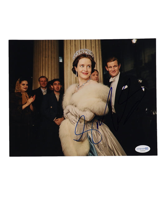 Claire Foy & Matt Smith Signed (ACOA) "The Crown" 8x10 Photo
