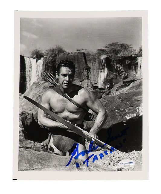 Gordon Scott Signed (ACOA) "Tarzan of the Apes" 8x10 Photo Inscribed "Tarzan" - Tarzan