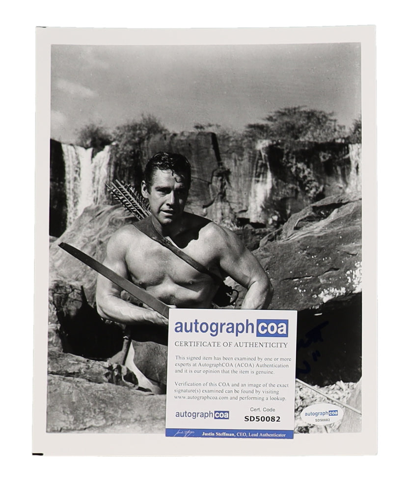 Gordon Scott Signed (ACOA) "Tarzan of the Apes" 8x10 Photo Inscribed "Tarzan" - Tarzan