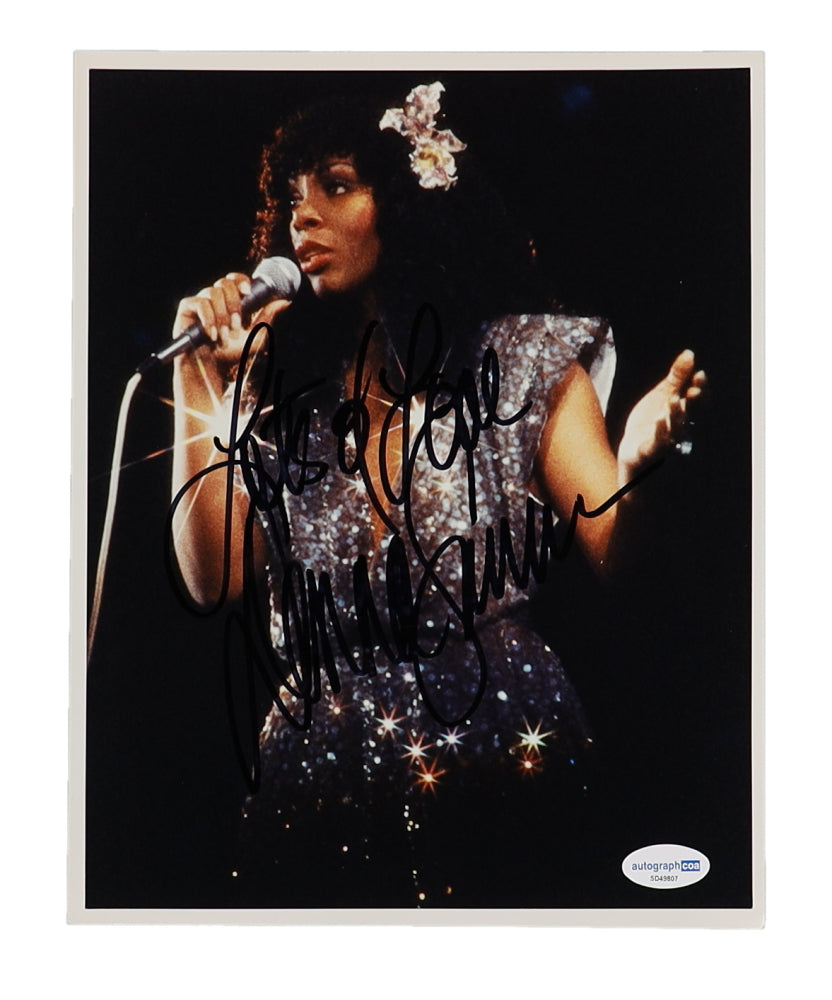 Donna Summer Signed (ACOA) 8x10 Photo Inscribed "Lots of Love"