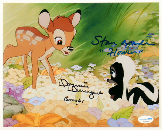 Donnie Dunagan & Stan Alexander Signed (ACOA) "Bambi" 8x10 Photo With Character Name Inscriptions