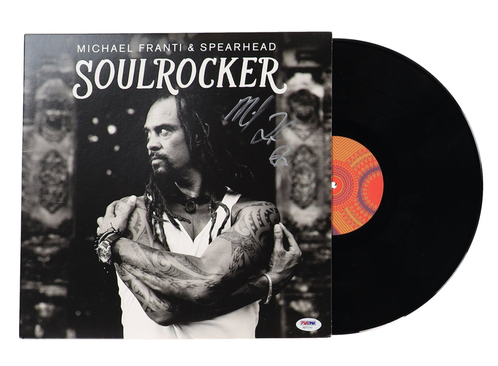 Michael Franti Signed (PSA) "Soulrocker" Vinyl Record Album
