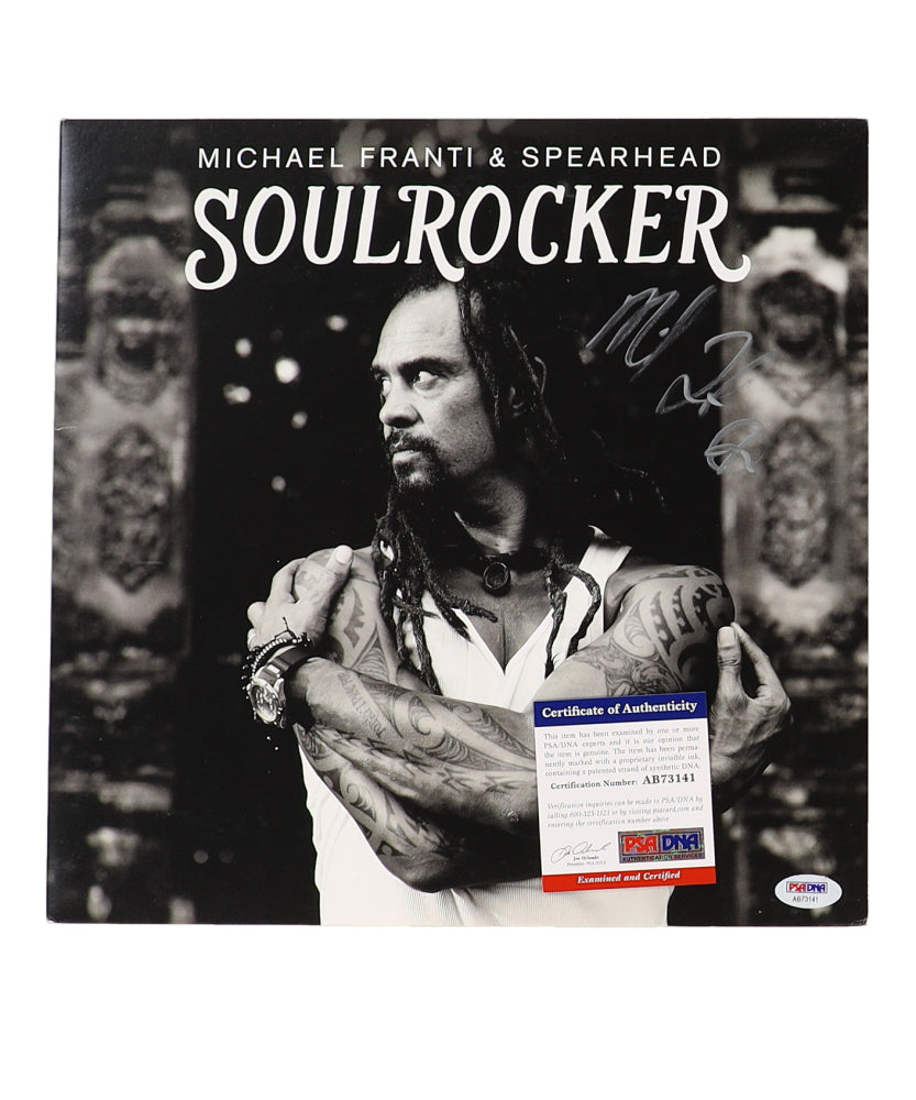 Michael Franti Signed (PSA) "Soulrocker" Vinyl Record Album