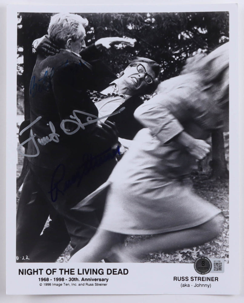 Bill Hinzman, Judith O'Dea & Russell Streiner Signed (Beckett) "Night of the Living Dead" 8x10 Photo Inscribed "#1 Zombie"