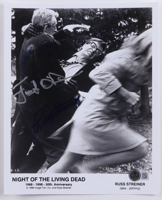Bill Hinzman, Judith O'Dea & Russell Streiner Signed (Beckett) "Night of the Living Dead" 8x10 Photo Inscribed "#1 Zombie"