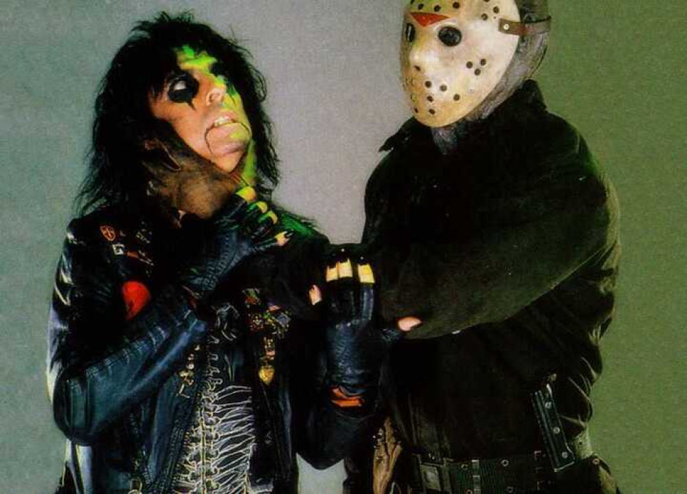 Alice Cooper Signed "Friday the 13th" Mask (Beckett) - Beckett Witnessed
