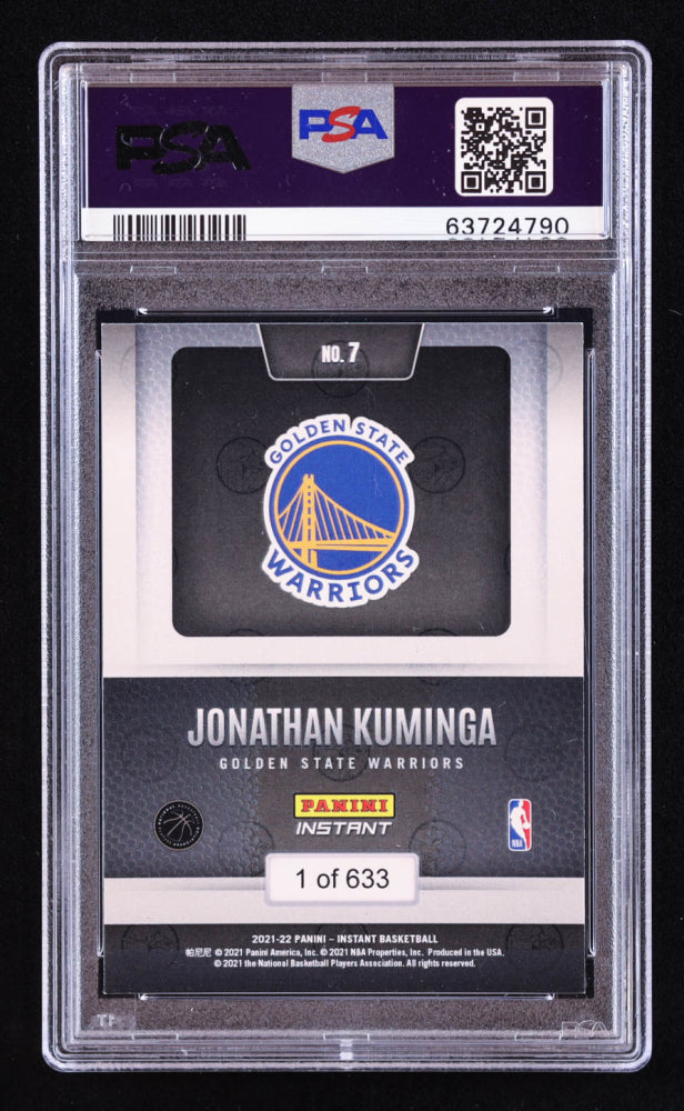 Jonathan Kuminga Signed 2021-22 Panini Instant RPS First Look #7 RC (PSA | Auto 10) Rookie Card