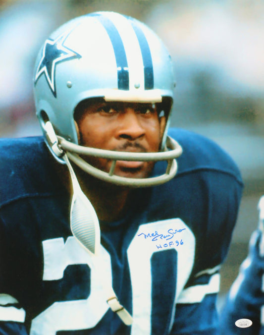 Mel Renfro Signed (JSA) Cowboys 16x20 Photo Inscribed "HOF 96" - JSA Witnessed