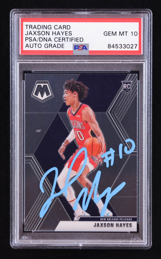 Jaxson Hayes Signed 2019-20 Panini Mosaic #221 RC (PSA | Auto 10) Rookie Card