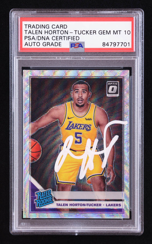 Talen Horton-Tucker Signed 2019-20 Donruss Optic Fanatics Box Set #151 RR RC (PSA | Auto 10) Rookie Card