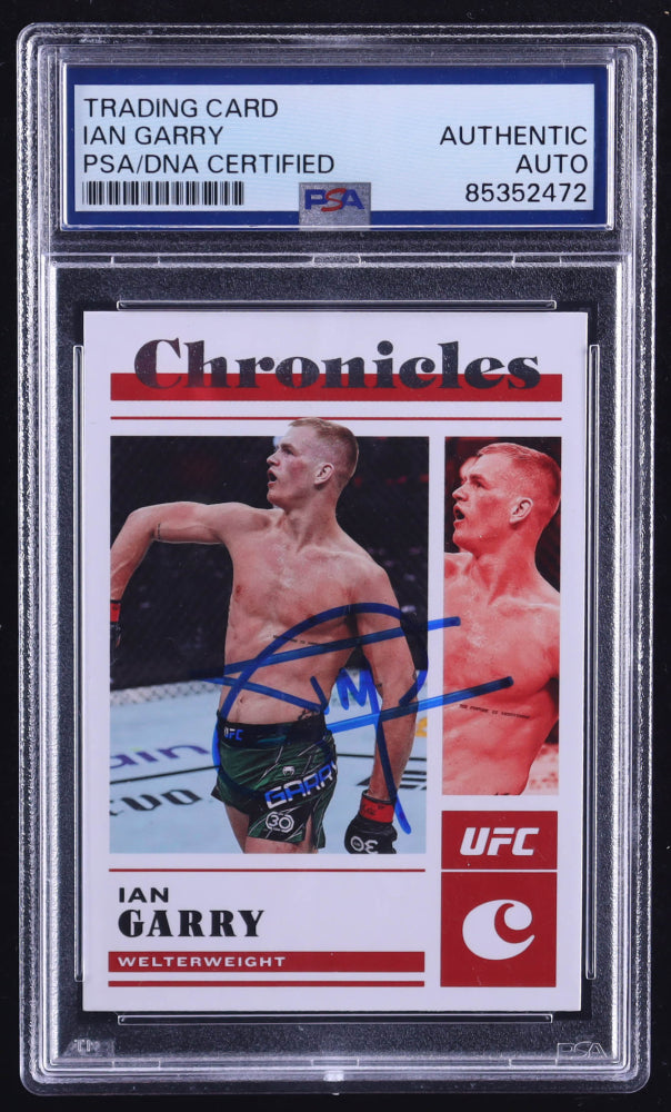 Ian Garry Signed 2023 Panini Chronicles UFC #50 (PSA)