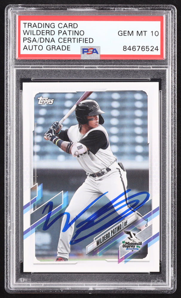 Wilderd Patino Signed 2021 Topps Pro Debut #PD85 RC (PSA | Autograph Graded PSA 10) Rookie Card