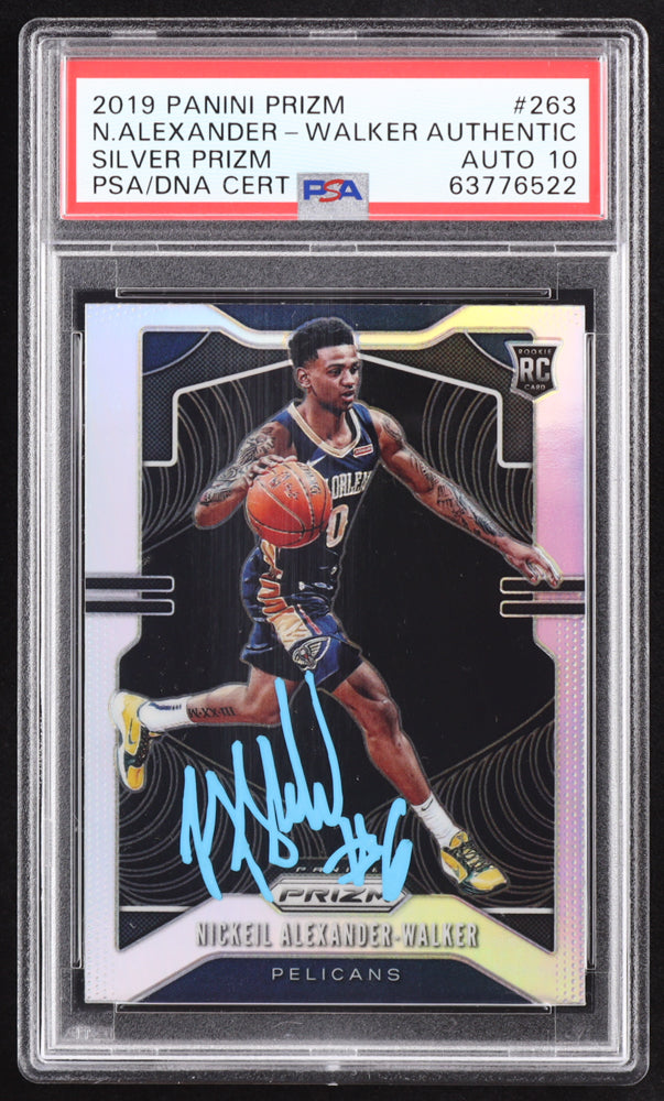 Nickeil Alexander-Walker Signed 2019-20 Panini Prizm Prizms Silver #263 RC (PSA | Autograph Graded PSA 10) Rookie Card