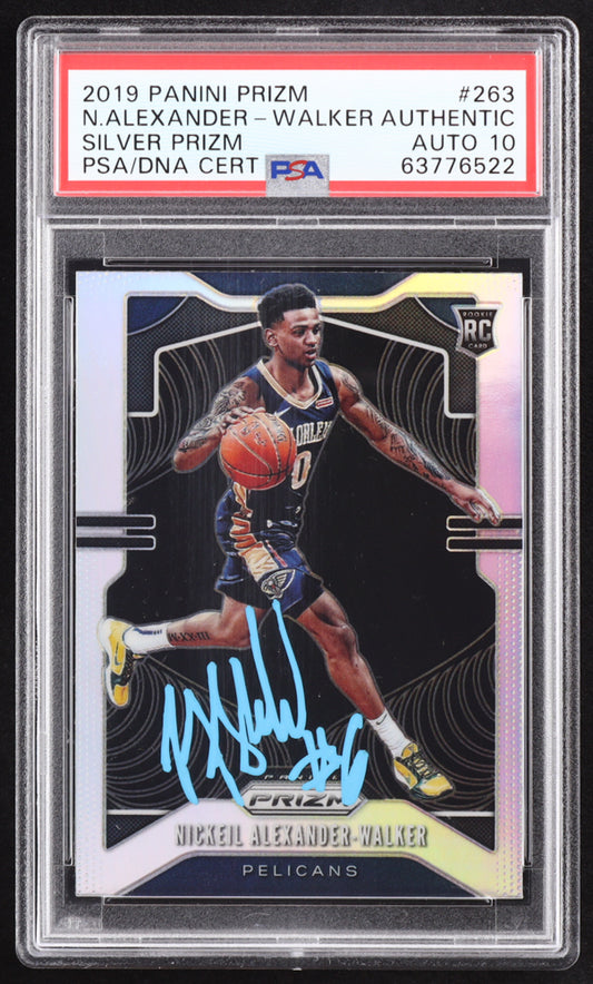 Nickeil Alexander-Walker Signed 2019-20 Panini Prizm Prizms Silver #263 RC (PSA | Autograph Graded PSA 10) Rookie Card