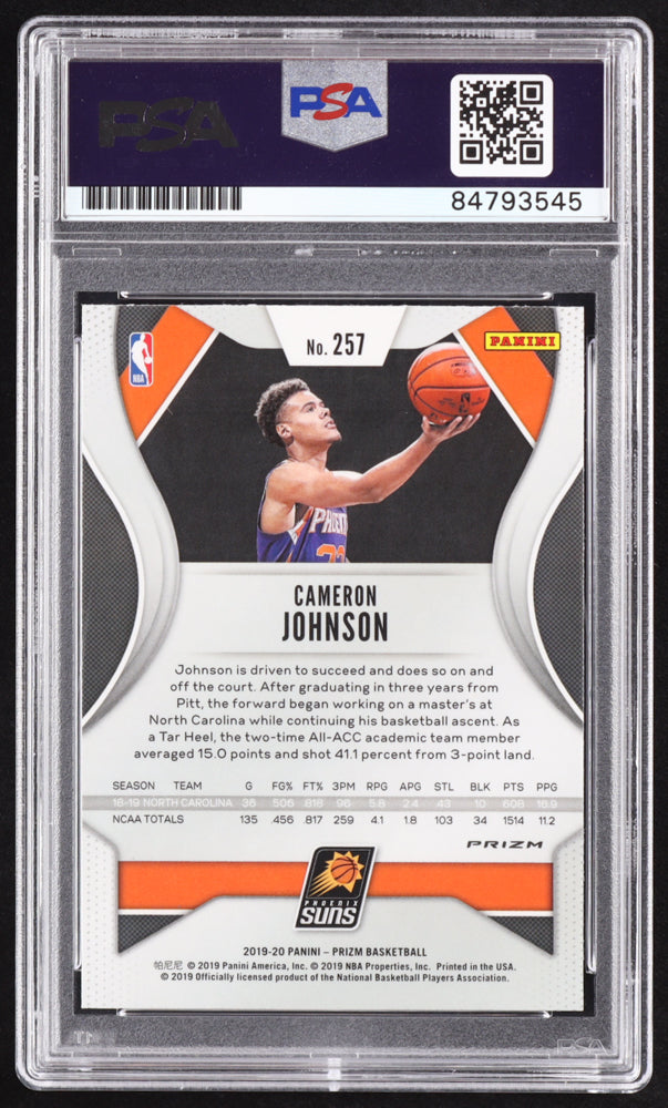 Cameron Johnson Signed 2019-20 Panini Prizm Prizms Silver #257 RC (PSA | Autograph Graded PSA 10) Rookie Card