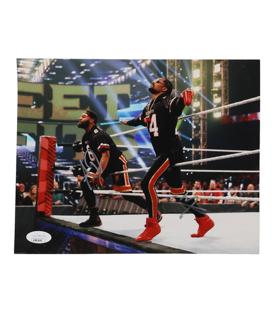 Angelo Dawkins and Montez Ford Signed (JSA) WWE 8x10 Photo - The Street Profits
