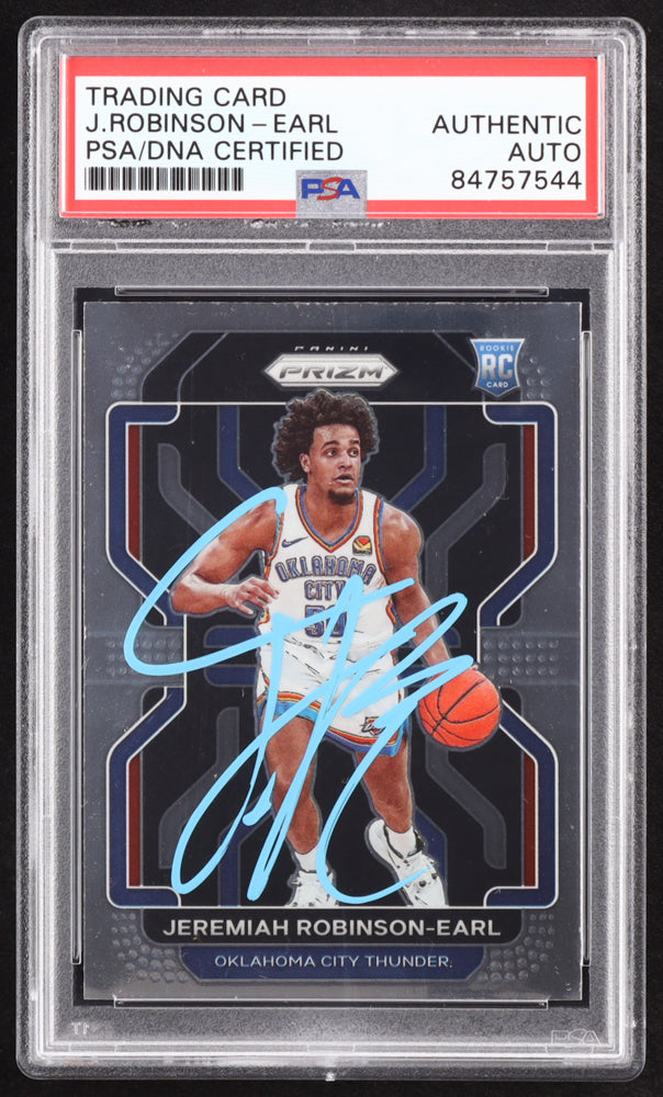 Jeremiah Robinson-Earl Signed 2021-22 Panini Prizm #319 RC (PSA) Rookie Card