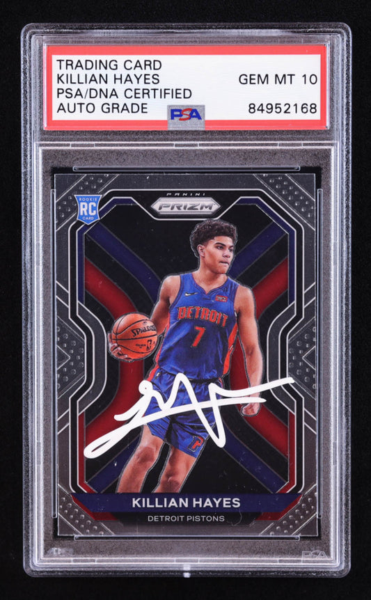 Killian Hayes Signed 2020-21 Panini Prizm #270 RC (PSA | Auto 10) Rookie Card