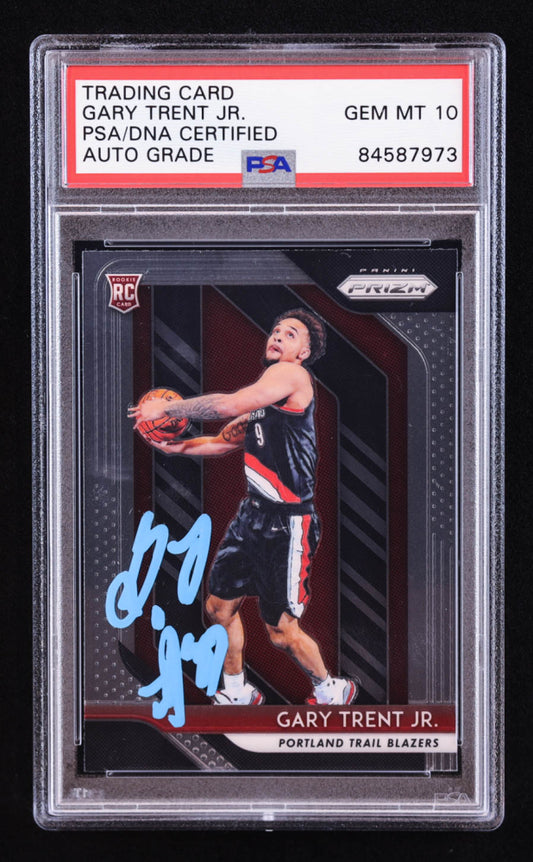 Gary Trent Jr. Signed 2018-19 Panini Prizm #71 RC (PSA | Auto 10) Rookie Card