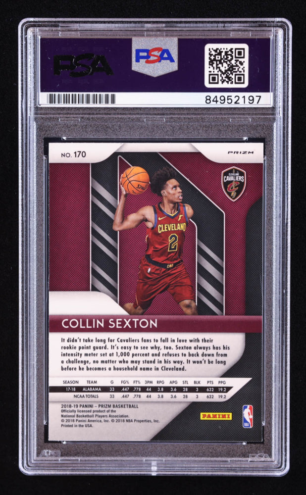 Collin Sexton Signed 2018-19 Panini Prizm Prizms Silver #170 RC (PSA | Auto 10) Rookie Card