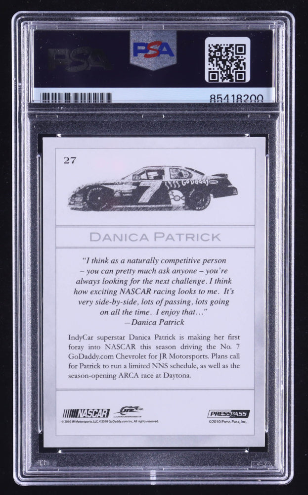 Danica Patrick Signed 2010 Press Pass Eclipse #27 RC (PSA) Rookie Card