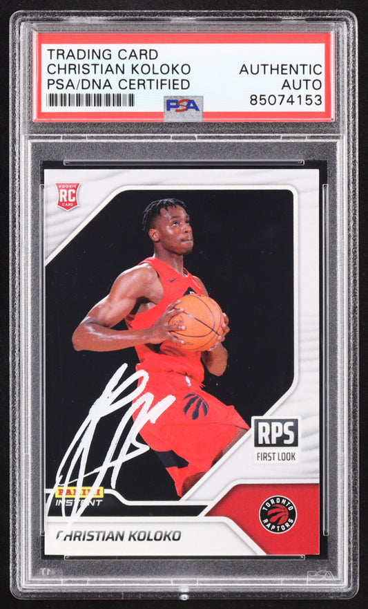 Christian Koloko Signed 2022-23 Panini Instant RPS First Look #RPS30 RC (PSA) Rookie Card