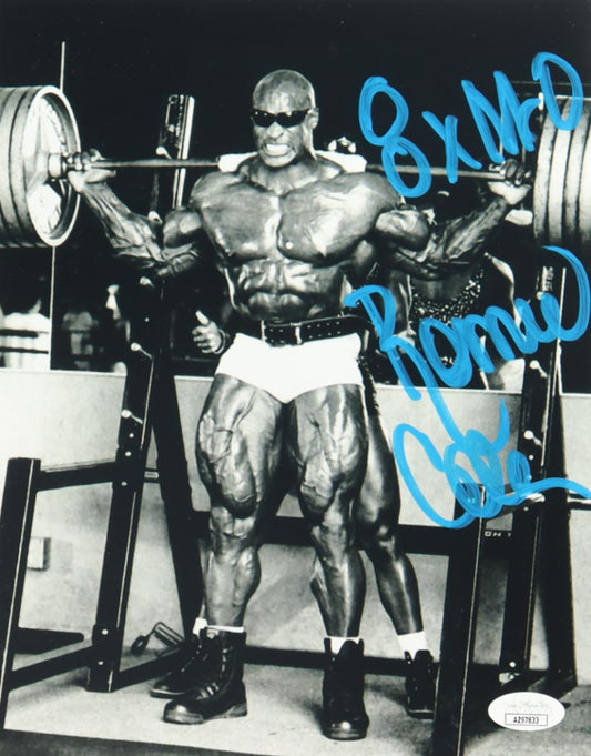 Ronnie Coleman Signed (JSA) 8x10 Photo Inscribed "8x Mr. O"