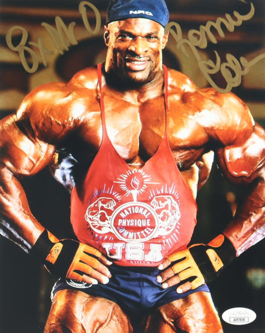 Ronnie Coleman Signed (JSA) 8x10 Photo Inscribed "8x Mr. O"