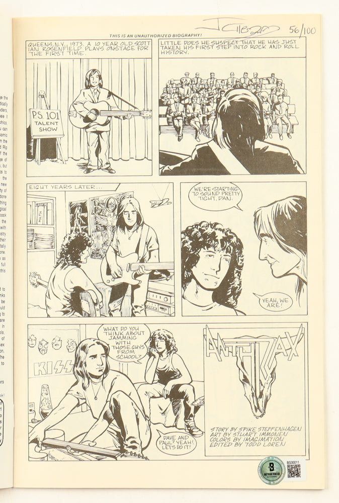 Jay Allen Sanford Signed LE 1991 "Rock N Roll Comics: Anthrax" Issue #24 Revolutionary Comic Book (Beckett) Limited Edition #56 / 100