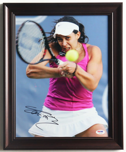 Marion Bartoli Signed (PSA) Custom Framed Photo Display