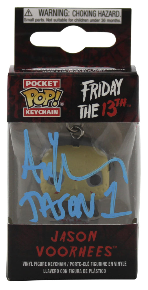 Ari Lehman Signed "Friday the 13th" Jason Voorhees Funko Pop! Vinyl Pocket Keychain Inscribed "Jason 1" (Beckett)